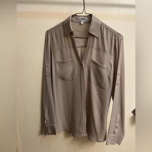Grey/Tan Blouse